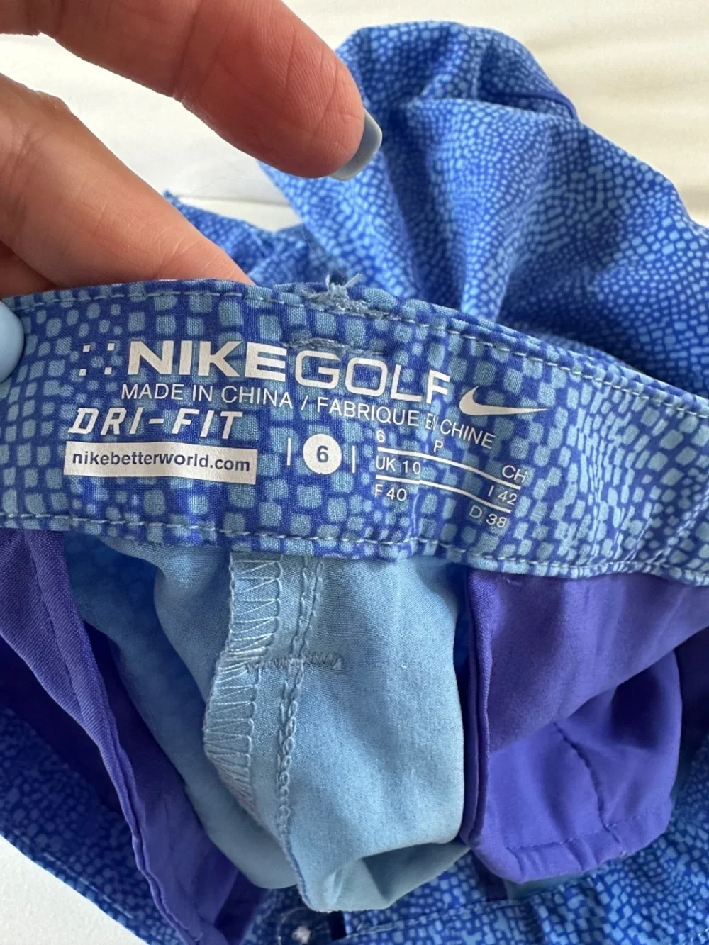 Nike Golf Dry Fit Bright Blue Golf Shorts - Sz 6